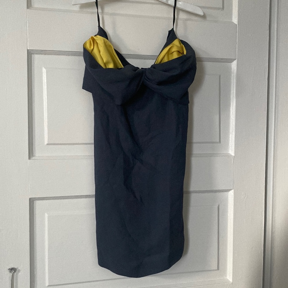 Vionnet strapless dress with draped top Italian size 42